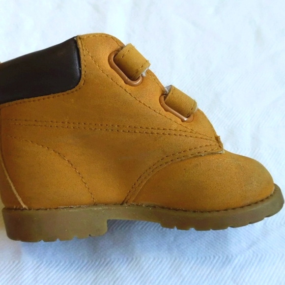 vintage 90s teddy's choice velcro closure "work" boots size 5 toddler boys - Picture 8 of 9